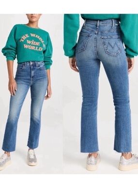 MOTHER Jeans Petites Lil’ Mother Lil' Hustler Ankle Fray Healing Jar
